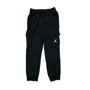 Nike Air Jordan Jumpman Cargo Joggers Boys Medium Black Fleece Pants